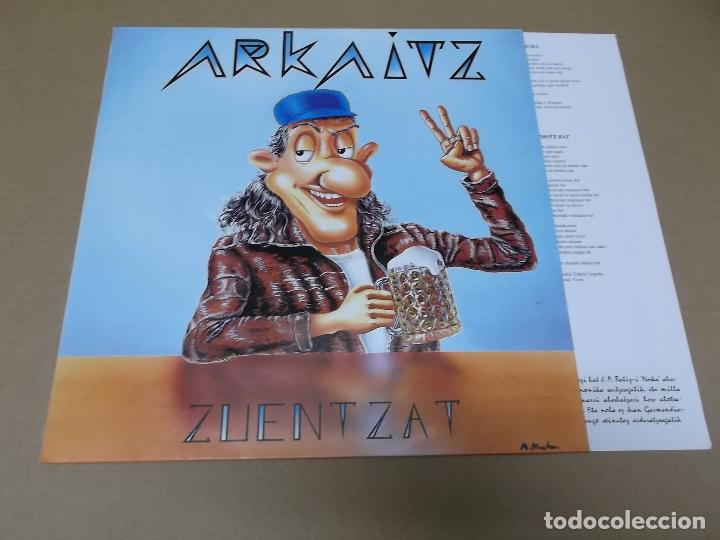 Discos de vinilo: ARKAITZ (LP) ZUENTZAT A&Ntilde;O 1991 &ndash; HOJA CON LETRAS - Foto 1