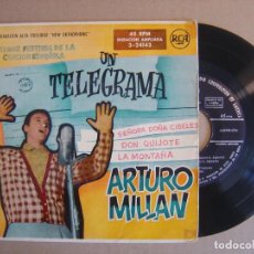 Discos de vinilo: ARTURO MILLAN - UN TELEGRAMA - PRIMER FESTIVAL DE LA CANCION ESPAÑOLA - EP 1959 - RCA