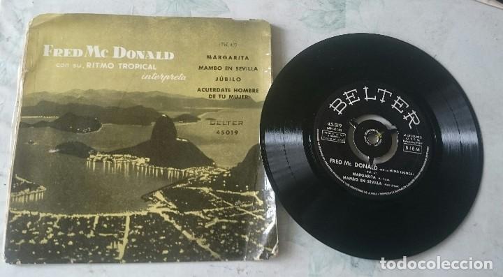 Disques de vinyle: Fred Mc Donald con su ritmo tropical: Margarita + 3 (Belter 1957)