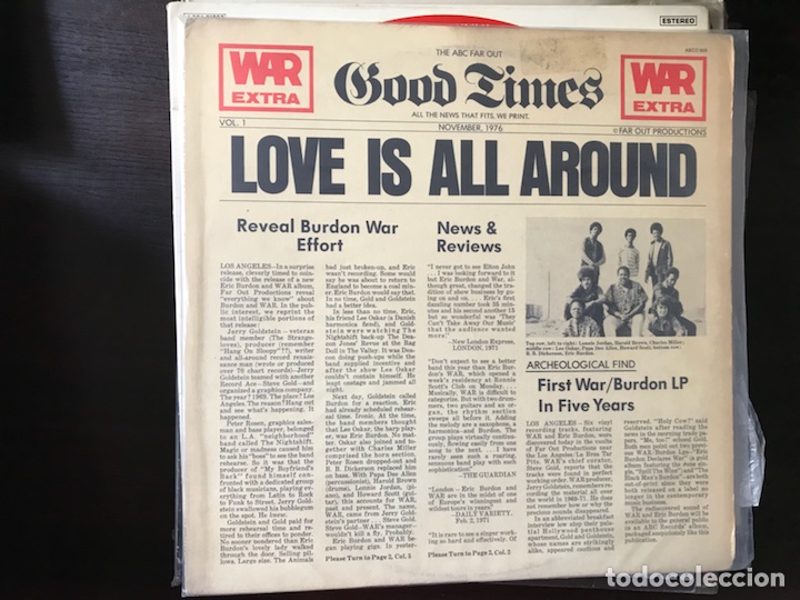 Discos de vinilo: Love is all around. War. Eric Burdon - Foto 1