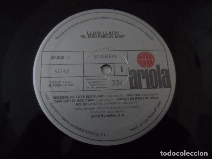 Discos de vinilo: LLU&Iacute;S LLACH - EL MEU AMIC EL MAR - ARIOLA 1978 - Foto 2