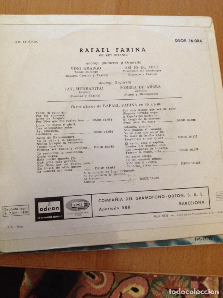 Discos de vinilo: Rafael Farina sinc - Foto 2