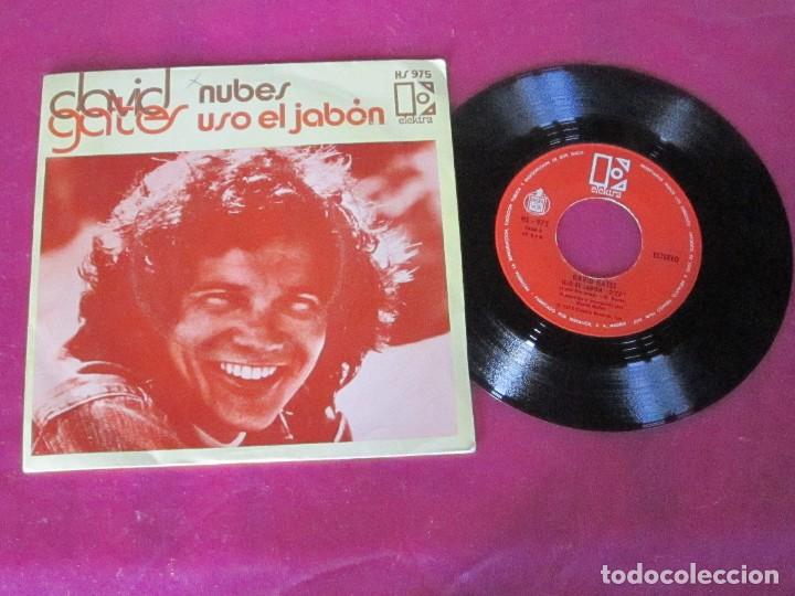 Discos de vinilo: DAVID GATES - NUBES  USO EL JAB&Oacute;N 1973 SINGLE - Foto 1