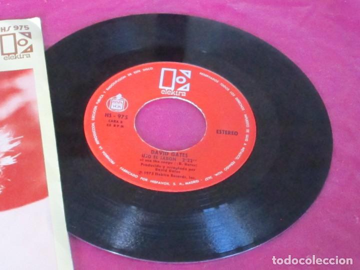 Discos de vinilo: DAVID GATES - NUBES  USO EL JAB&Oacute;N 1973 SINGLE - Foto 2