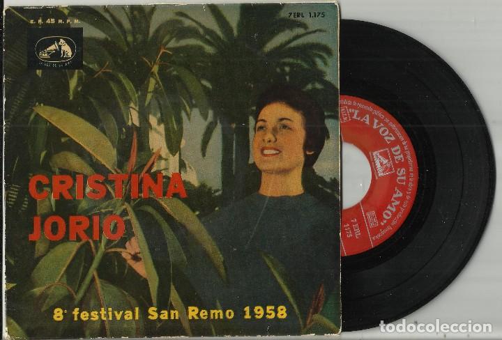 Discos de vinilo: CRISTINA JORIO ep LA YEDRA + 3 espa&ntilde;a 1958  8&ordm; FESTIVAL DE SAN REMO