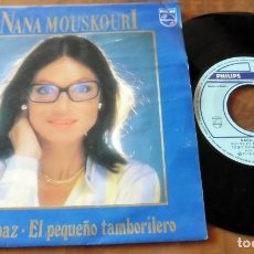 Discos de vinilo: SINGLE - PHILIPS - NANA MOUSKOURI - NOCHE DE PAZ - EL PEQUEÑO TAMBORILERO. Lote 113420091