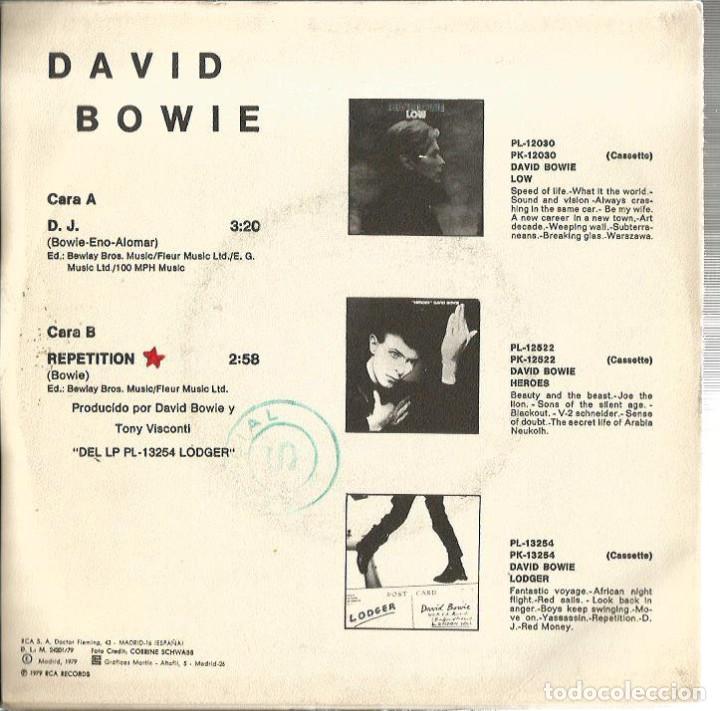 Discos de vinilo: SG DAVID BOWIE : DJ & REPETITION - Foto 2