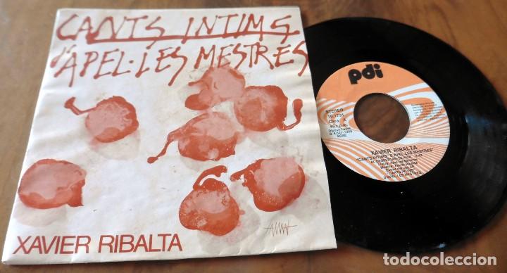 Discos de vinilo: SINGLE - XAVIER RIBALTA - CANTS INTIMS - PDI - Foto 1