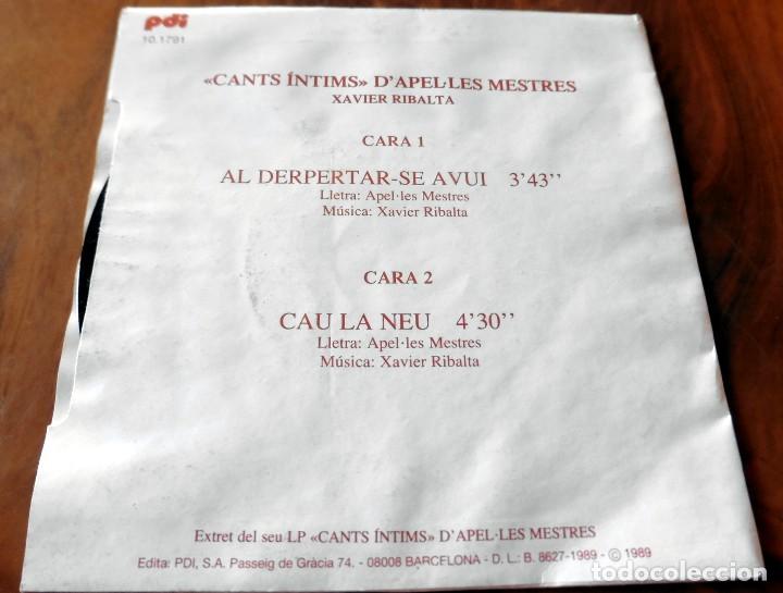 Discos de vinilo: SINGLE - XAVIER RIBALTA - CANTS INTIMS - PDI - Foto 2