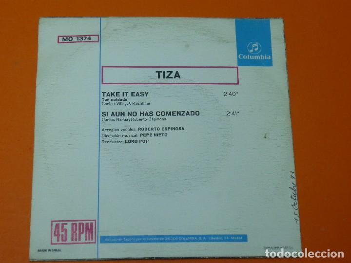 Discos de vinilo: TIZA-TAKE IT EASY+3- SINGLE 45 VINILO- CBS 1973 - Foto 2