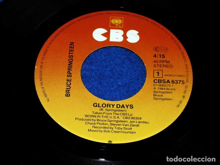 Discos de vinilo: BRUCE SPRINGSTEEN - SINGLE VINILO - GLORY DAYS + STAND ON IT - 1985 - Foto 4