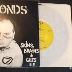 Discos de vinilo: SINGLE EP VINILO 7 SECONDS SKINS BRAINS AND GUTS PAZZAFIST RECORDS SXE HARDCORE