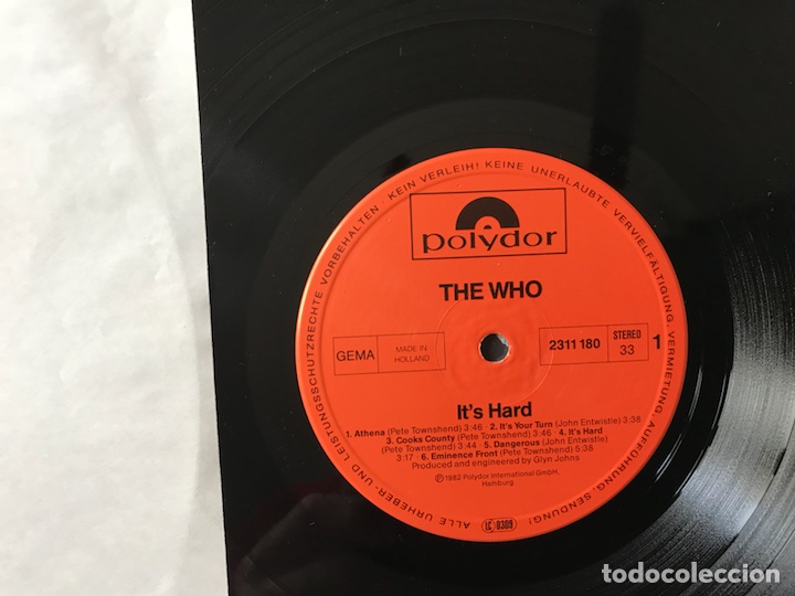 Discos de vinilo: It&rsquo;s hard. The Who - Foto 3