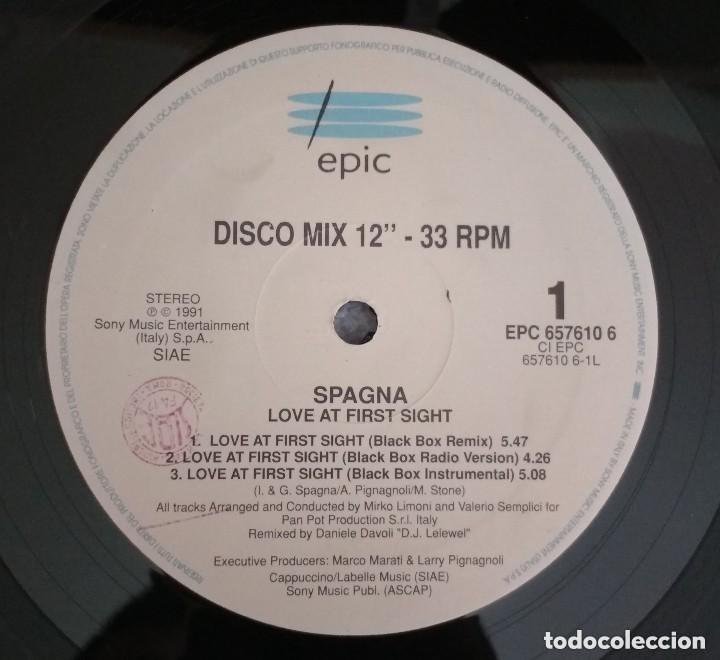 Discos de vinilo: SPAGNA - LOVE AT FIRST SIGHT 12&acute;&acute; MAXI. - Foto 1