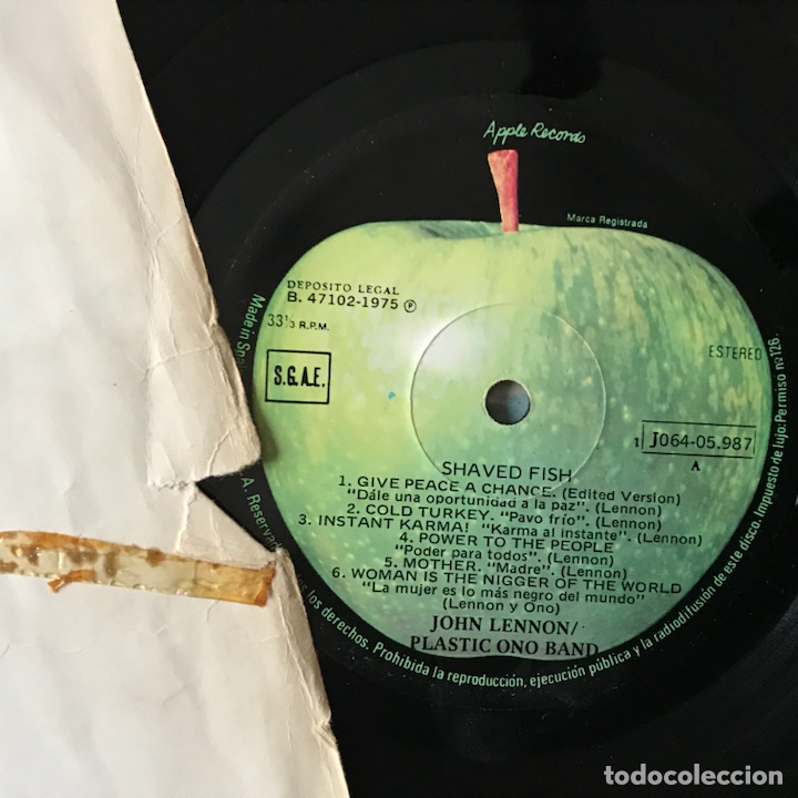 Discos de vinilo: Shaved fish. John Lennon. Plastic Ono Band - Foto 4