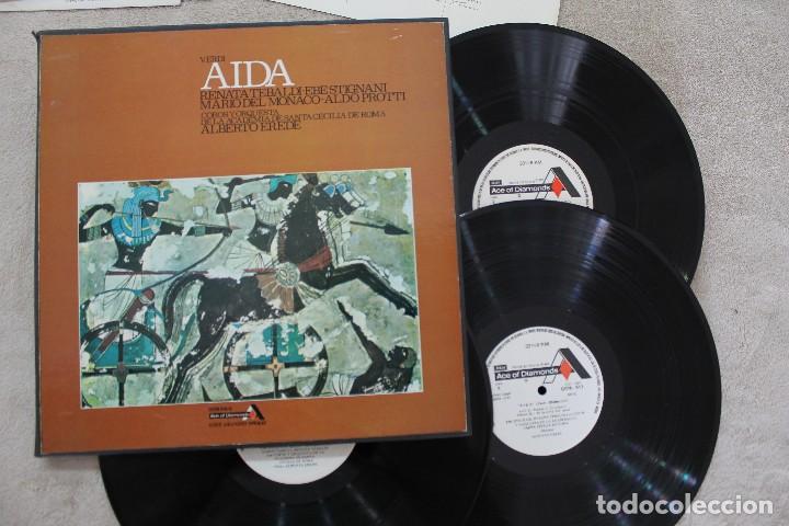 Discos de vinil: VERDI AIDA BOX CAJA CON 3 LPS VINYLS MADE IN SPAIN 1972