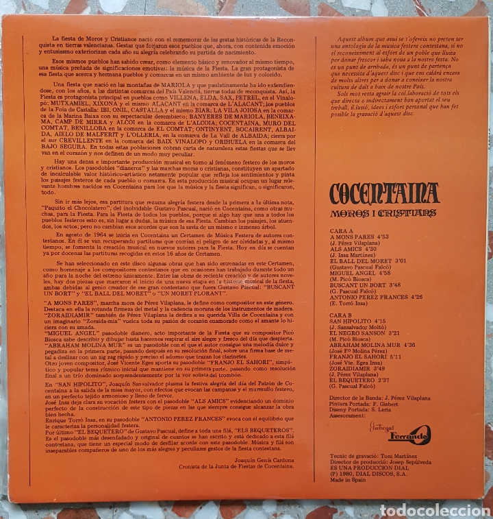 Discos de vinilo: Lp Moros i Cristians Concentaina - Foto 2