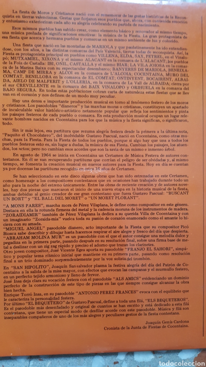Discos de vinilo: Lp Moros i Cristians Concentaina - Foto 4