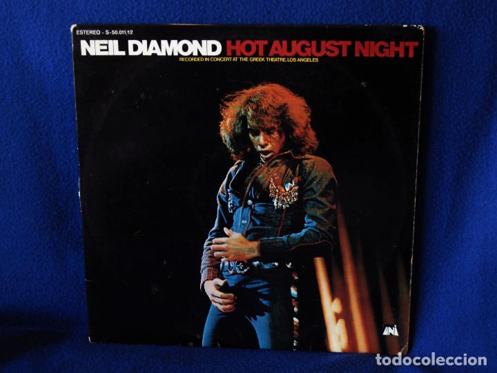 Discos de vinilo: NEIL DIAMOND - HOT AUGUST NIGHT - 2LP MCA RECORDS 1973 - Foto 4