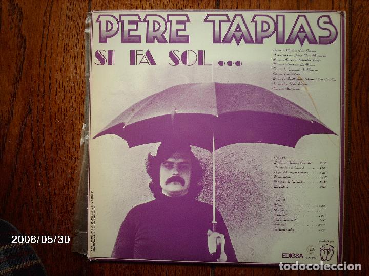 Discos de vinilo: pere tapias  -  si fa sol ... - Foto 2