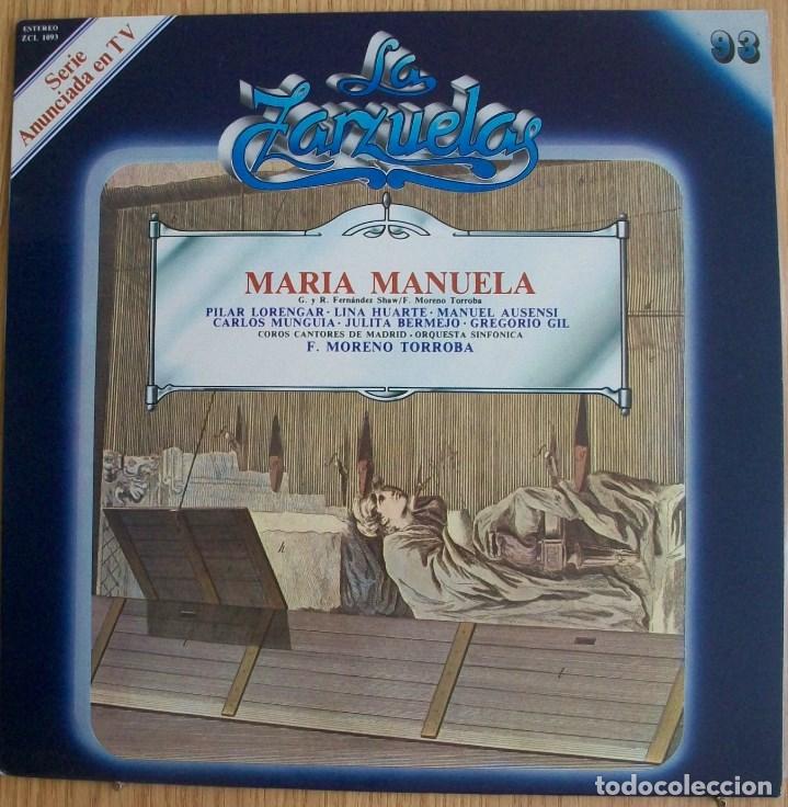 Discos de vinilo: Discos (La Zarzuela)  Maria Manuela - Foto 1