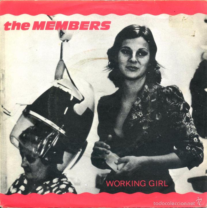 Disques de vinyle: The Members-Working Girl (7'' single.  Albion. 1981) punk rock, New Wave