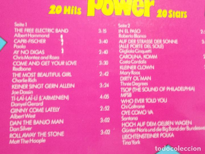 Discos de vinilo: 20 HITS SUPER POWER. 20 STARS. - Foto 3