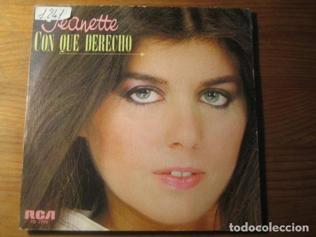 Discos de vinilo: JEANETTE - Con qu&eacute; derecho  ***************** Single RCA 1983 - Foto 1