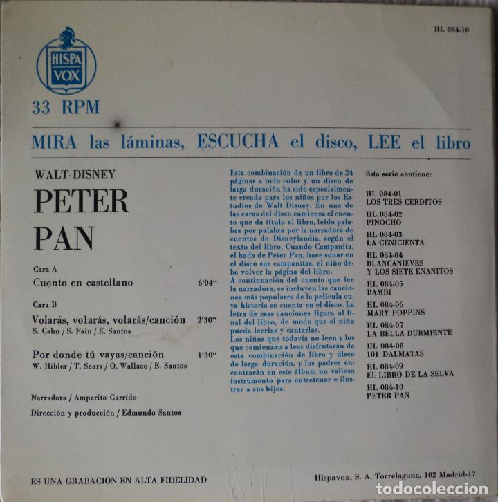 Discos de vinilo: Peter Pan - BSO - Edici&oacute;n de 1968 de Espa&ntilde;a - Con Libreto - Foto 2