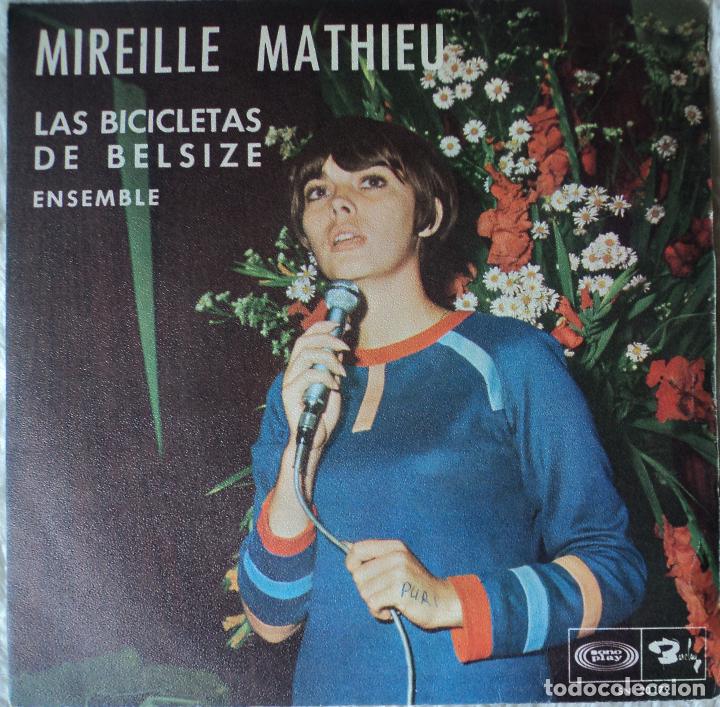 Discos de vinilo: Mireille Mathieu - Las bicicletas de Belsize - Edici&oacute;n de 1968 de Espa&ntilde;a - Foto 1