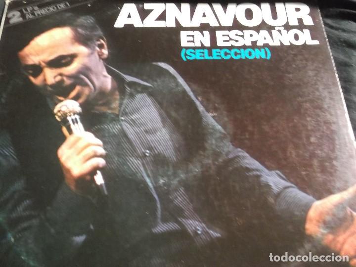 Discos de vinilo: AZNAVOUR EN ESPA&Ntilde;OL DOBLE LP - Foto 1