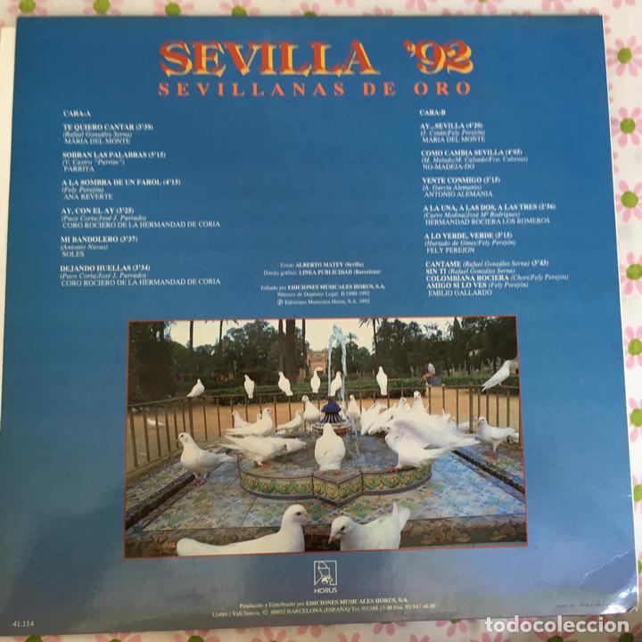 Discos de vinilo: LP SEVILLA 92-VARIOS - Foto 2