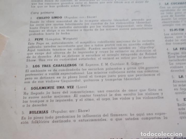 Discos de vinilo: MEXICO, ROLAND SHAW Y SU ORQUESTA. - Foto 3