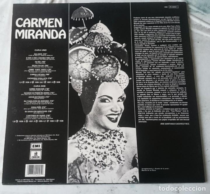 Discos de vinilo: Carmen Miranda. Con plumas (EMI ODEON 1990) - Foto 2