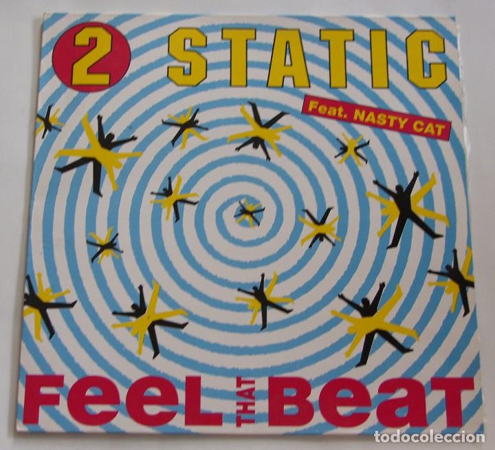 Discos de vinilo: 2 Static Feat. Nasty Cat - Feel That Beat - 1990 - Foto 1