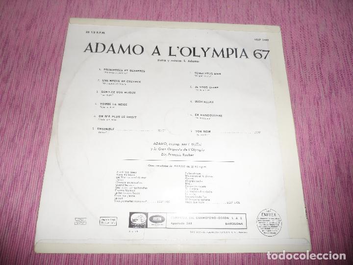 Discos de vinilo: Adamo - Olympia 67 - Foto 2