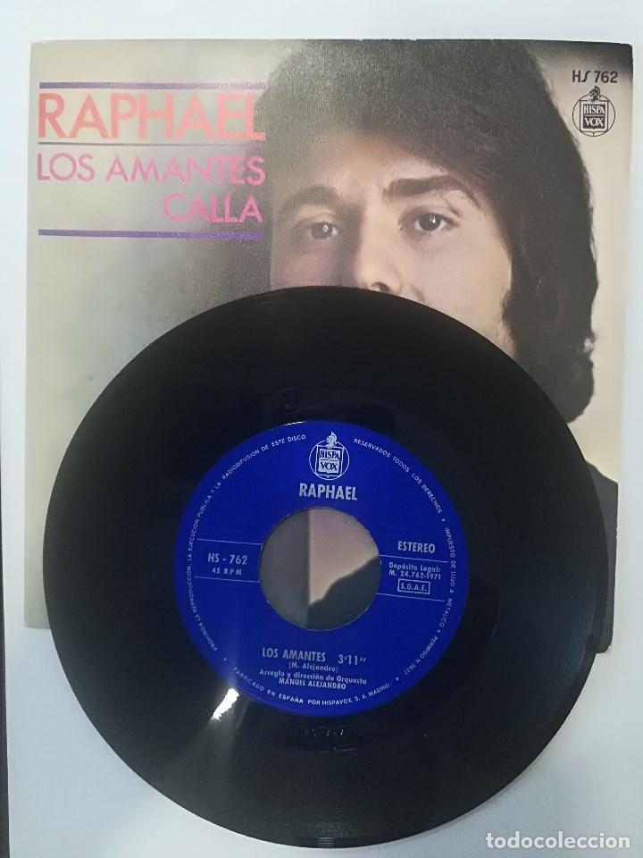 Discos de vinilo: RAPHAEL: LOS AMANTES / CALLA - Foto 3