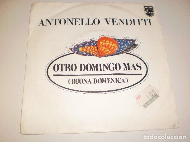 Dischi in vinile: single antonello venditti. otro domingo m&aacute;s. mezzanotte. philips 1979 spain (disco probado y bien)