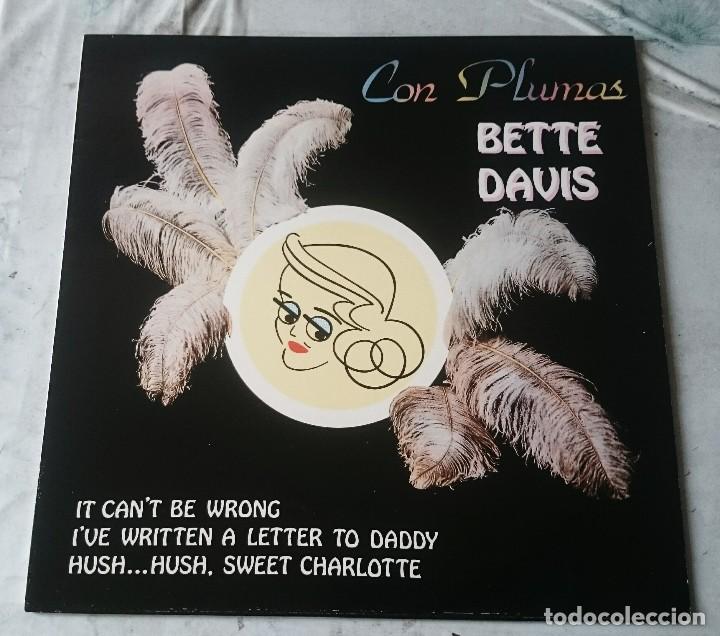 Discos de vinilo: Bette Davis. Con plumas (EMI ODEON 1990) - Foto 1