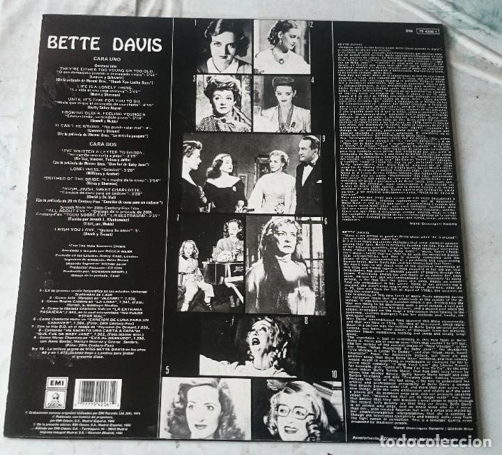 Discos de vinilo: Bette Davis. Con plumas (EMI ODEON 1990) - Foto 2