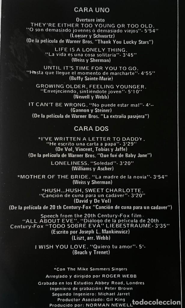 Discos de vinilo: Bette Davis. Con plumas (EMI ODEON 1990) - Foto 3