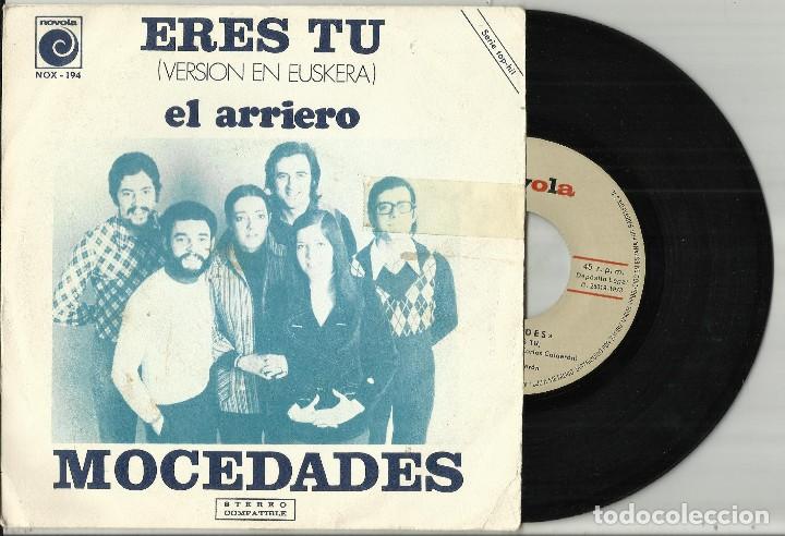 Discos de vinilo: MOCEDADES SINGLE ERES TU (VERSI&Oacute;N EN EUSKERA) 1973 - Foto 1