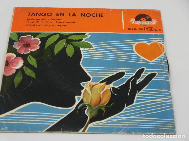 Discos de vinilo: SINGLE - WERNER M&Uuml;LLER Y SU ORQUESTA - TANGO EN LA NOCHE - 1958 - Foto 1