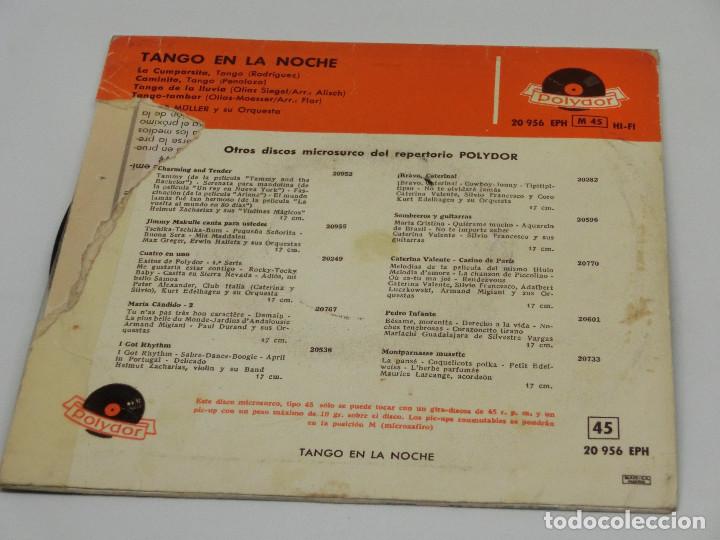 Discos de vinilo: SINGLE - WERNER M&Uuml;LLER Y SU ORQUESTA - TANGO EN LA NOCHE - 1958 - Foto 2