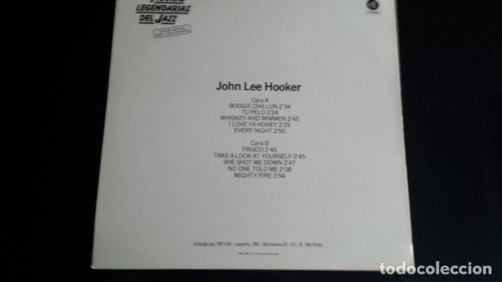 Discos de vinilo: LP JOHN LEE HOOKER: HOOKED ON THE BLUES (Edic. Spain 1981) - Foto 2