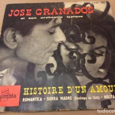 Discos de vinilo: JOSÉ GRANADOS ET SON ORCHESTRE TYPIQUE – HISTOIRE D'UN AMOUR. +3. 1960. ED FRANCESA.. Lote 115427839