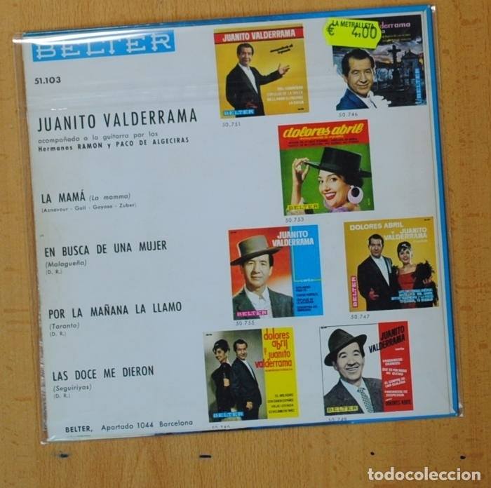 Discos de vinilo: JUANITO VALDERRAMA - LA MAMA + 3 - EP - Foto 2