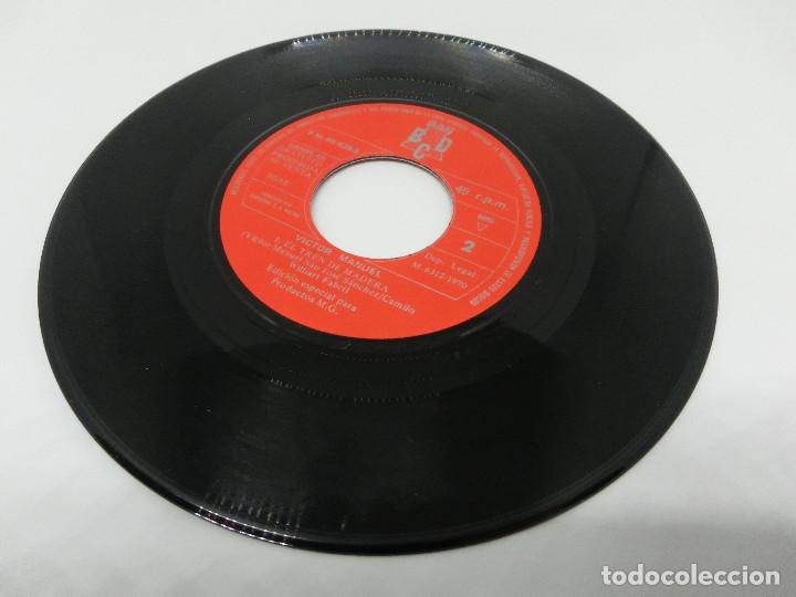Discos de vinilo: SINGLE - VICTOR MANUEL - EL COBARDE - EL TREN DE MADERA - 1970 - Foto 4