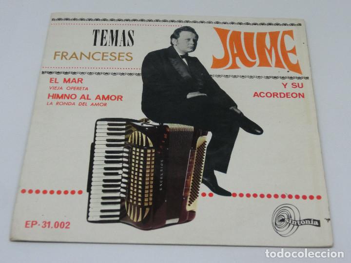 Discos de vinilo: SINGLE - JAIME Y SU ACORDEON - TEMAS FRANCESES - Foto 1