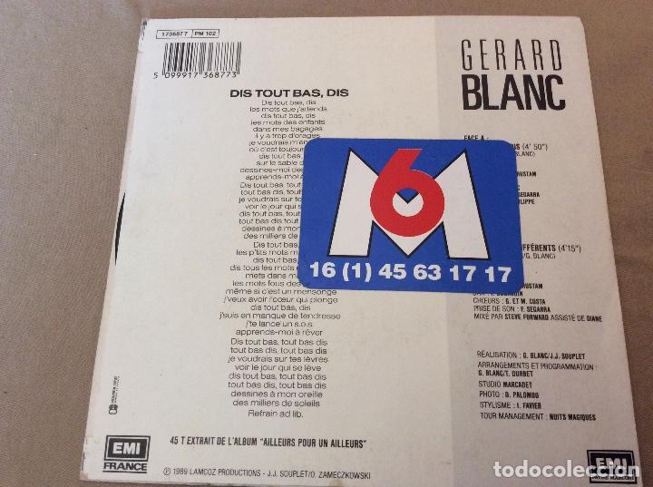 Discos de vinilo: G&eacute;rard Blanc ?&ndash; Dis Tout Bas, Dis. 1989. - Foto 2